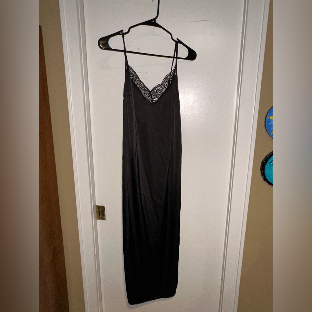 BRAND NEW black satin dress from Nasty gal.